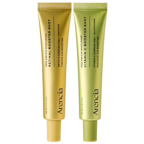 Arencia Booster Shot Skin Renewal Duo - Vitamin C & Retinal for Day And Night Brightening