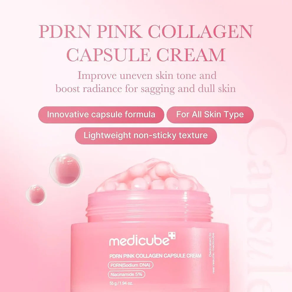 REAM MEDICUBE Collagen Pink PDRN Skin Care Capsules - 55g