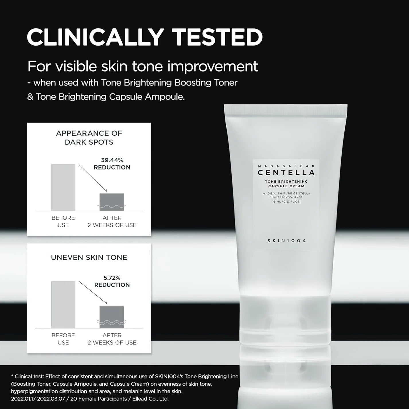 SKIN1004 Tone Brightening Boosting Cream - 75ml
