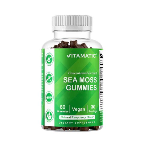 Vitamatic سي موس البحري بنكهة الجومي النباتي – 60 حبة Gummies نباتية