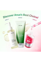 Anua Skincare Set 3-Step for Beginners - Oil Cleanser + Foaming Wash + Niacinamide Serum for Glass Skin