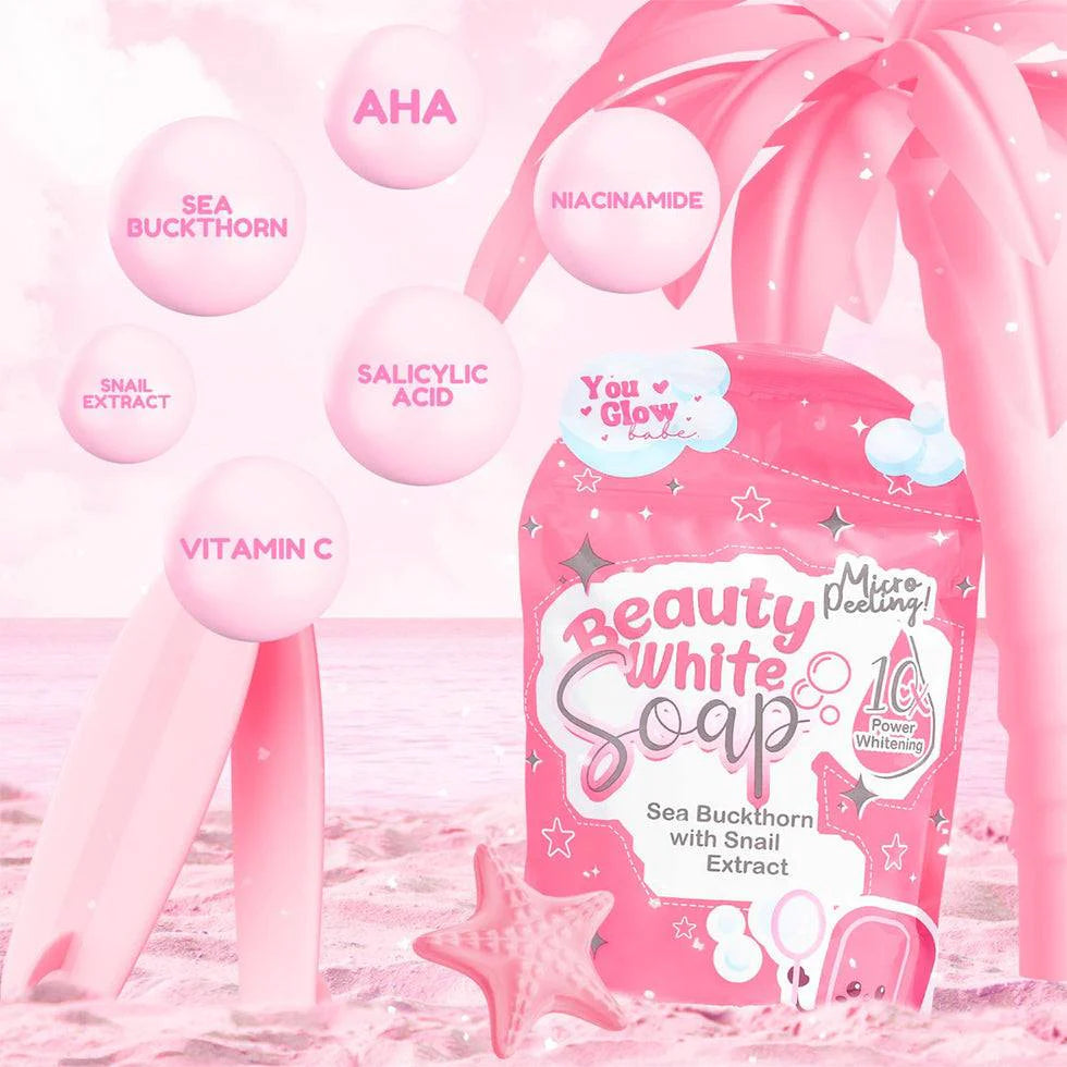 You Glow Babe صابون بيوتي وايت لتفتيح وتنقية البشرة – 5 × 70 جم