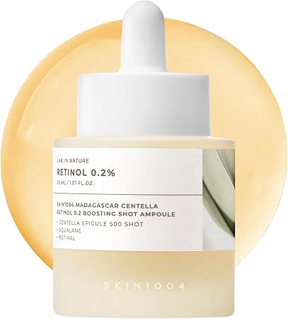SKIN1004 أمبولة معززة من الريتينول بخلاصة نبات السنتيلا من مدغشقر بتركيز 0.2 ملغ، 30 مل