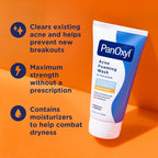PanOxyl غسول رغوي لعلاج حب الشباب للوجه والجسم – 10% بيروكسيد البنزويل (قوة قصوى) – 156 جم