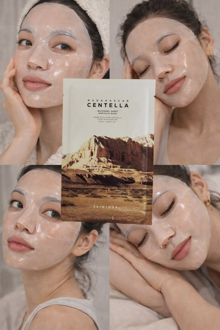 SKIN1004 قناع أمبولة ورقي من نبات سنتيلا مدغشقر، 1 صندوق - 5 قطع