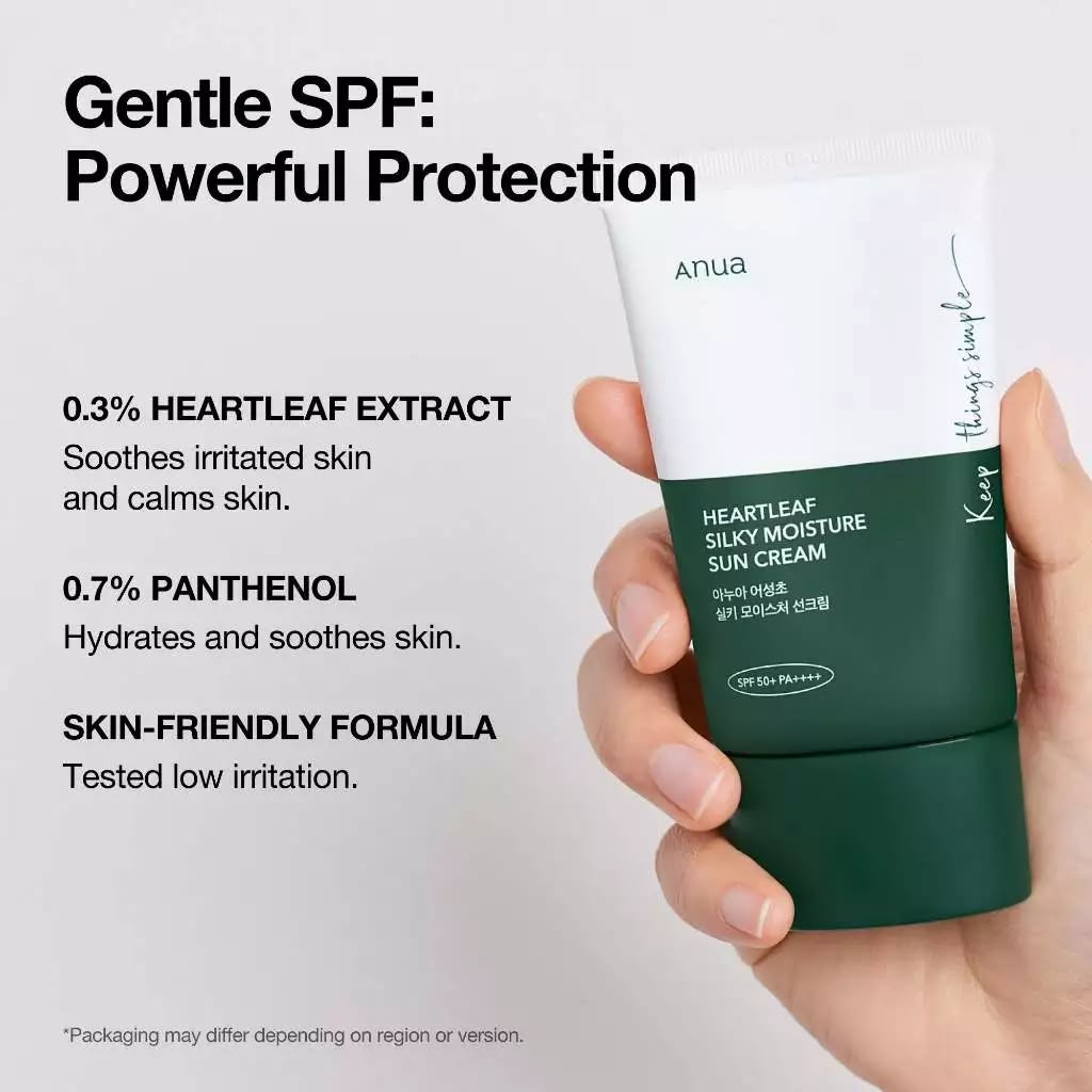 Anua هارتليف سيلكي مرطب وواقي شمس SPF50 – 50 مل