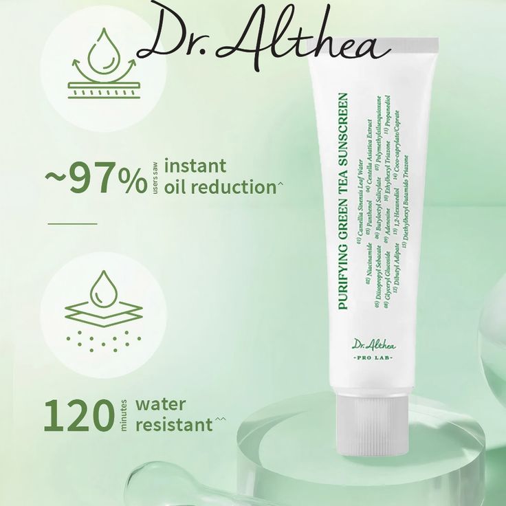 Dr. Althea Purifying Green Tea Sunscreen SPF50+ PA++++ - 50ml