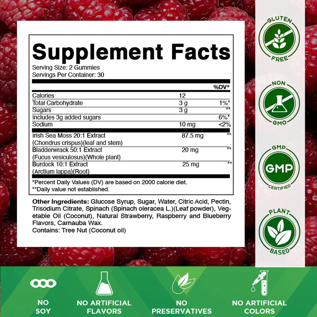 Vitamatic سي موس البحري بنكهة الجومي النباتي – 60 حبة Gummies نباتية