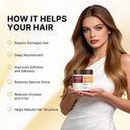 Karseell Hair Repair Set - Shampoo + Conditioner + Collagen Maca Mask + Argan Oil for Dry and Damaged Hair (Multi-Pack)