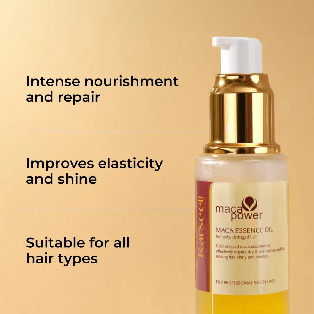 Karseell Hair Repair Set - Shampoo + Conditioner + Collagen Maca Mask + Argan Oil for Dry and Damaged Hair (Multi-Pack)