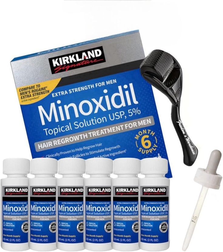 Kirkland Signature Men’s Hair Regrowth Treatment – Extra Strength 5% Minoxidil Topical Solution (6 Month Supply)
