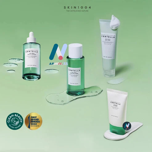 مجموعة SKIN1004 شاي سنتيلا مدغشقر - تريكا، للبشرة المعرضة لحب الشباب، حاجز البشرة، تهدئة البشرة وترطيبها